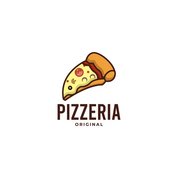Pizzaria Logó Vektor Illusztráció — Stock Vector