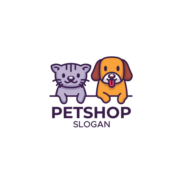 Petshop logosu, vektör illüstrasyonu 