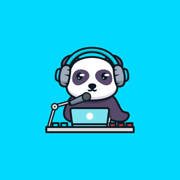 Panda Vektorillustration — Stock vektor