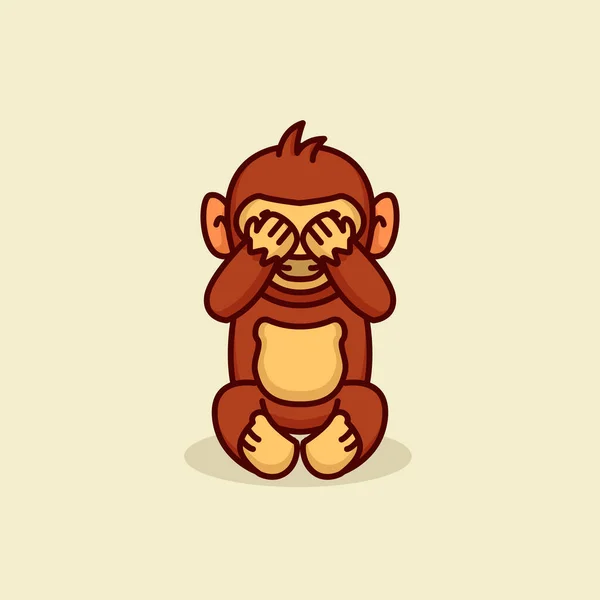 Mignon Chimpanzé Illustration Vectorielle — Image vectorielle