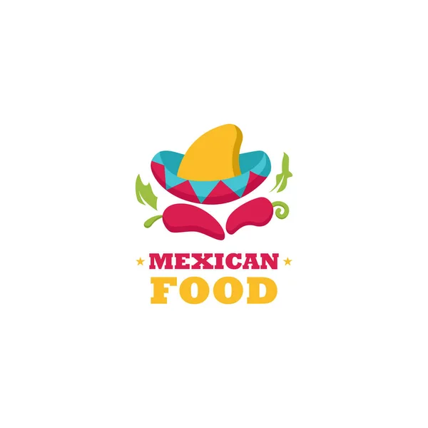 Μεξικάνικο Λογότυπο Τροφίμων Διανυσματική Απεικόνιση — Διανυσματικό Αρχείο