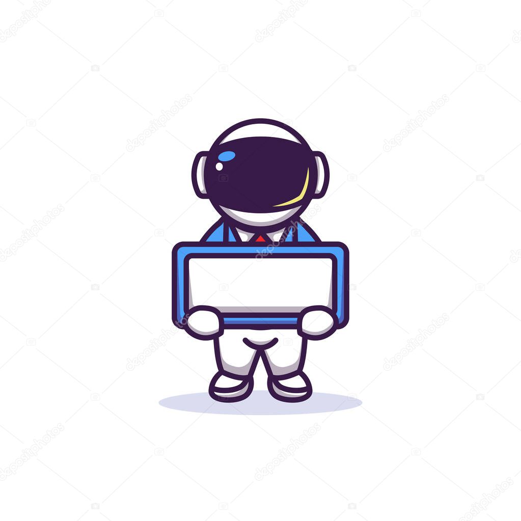 Astronaut business man, vector illustration  