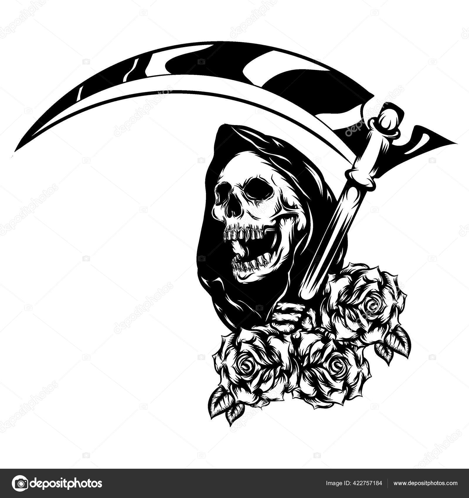 Visual Arts Craft Supplies & Tools Evil Vector Clipart Killer Horror  Artwork myth Logo Printable SVG Skeleton with Grinning Death Grim Ghost  Tattoo Grim Reaper Anime Skull 