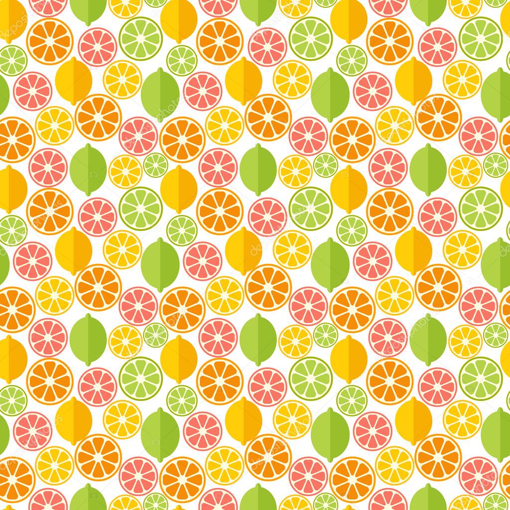 Fruits seamless pattern background. Colorful template for cooking, restaurant menu and vegetarian food