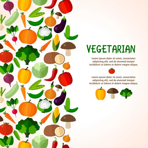 Vegetables background. — Stock Vector