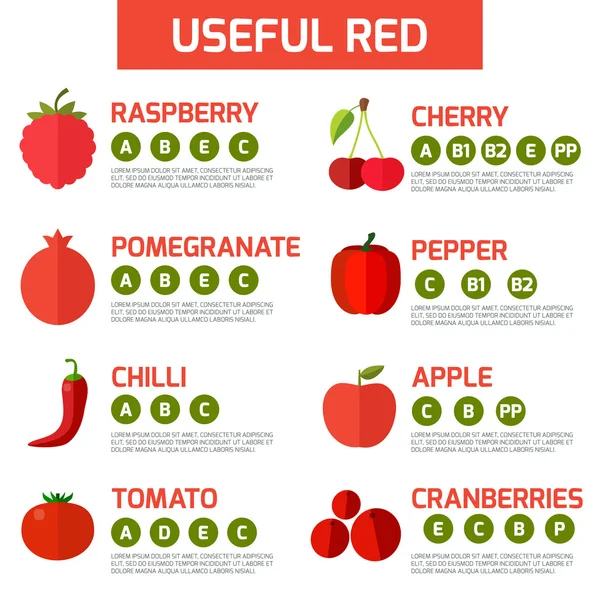 Vegetarisches Essen Infografik Hintergrund. — Stockvektor