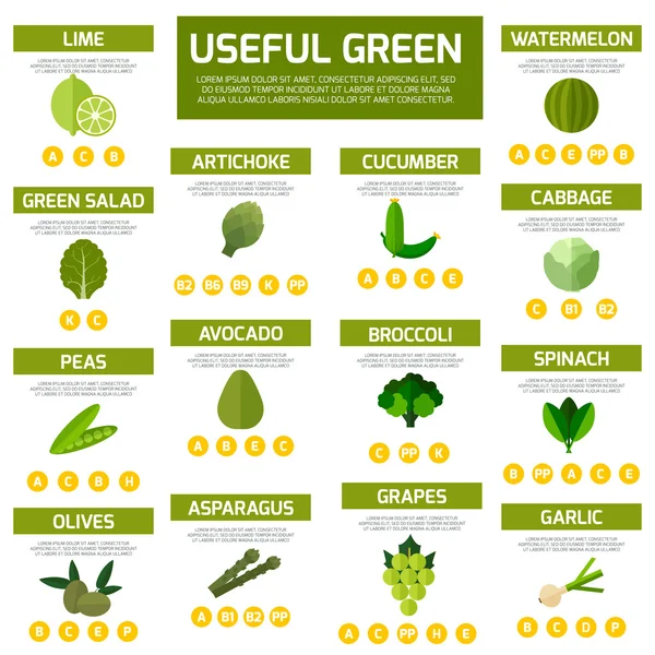 Vegetarische maaltijden infographic achtergrond. — Stockvector