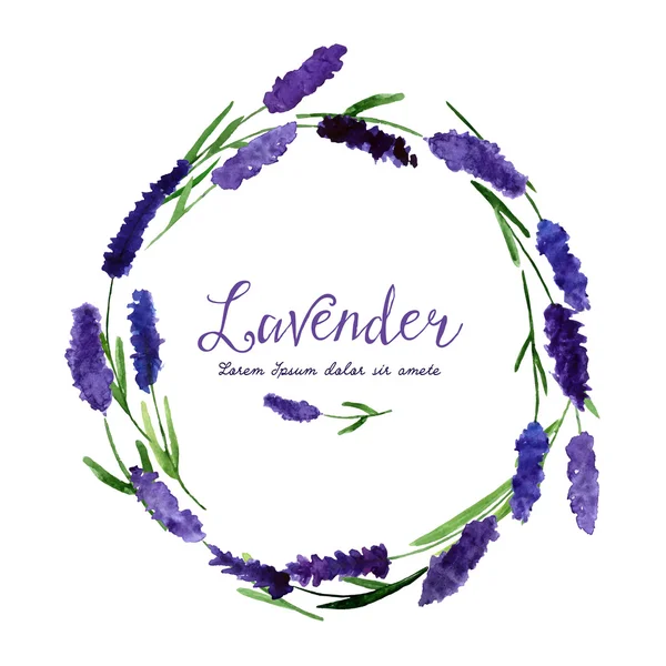 Vektör tebrik kartı suluboya Eflatun. 