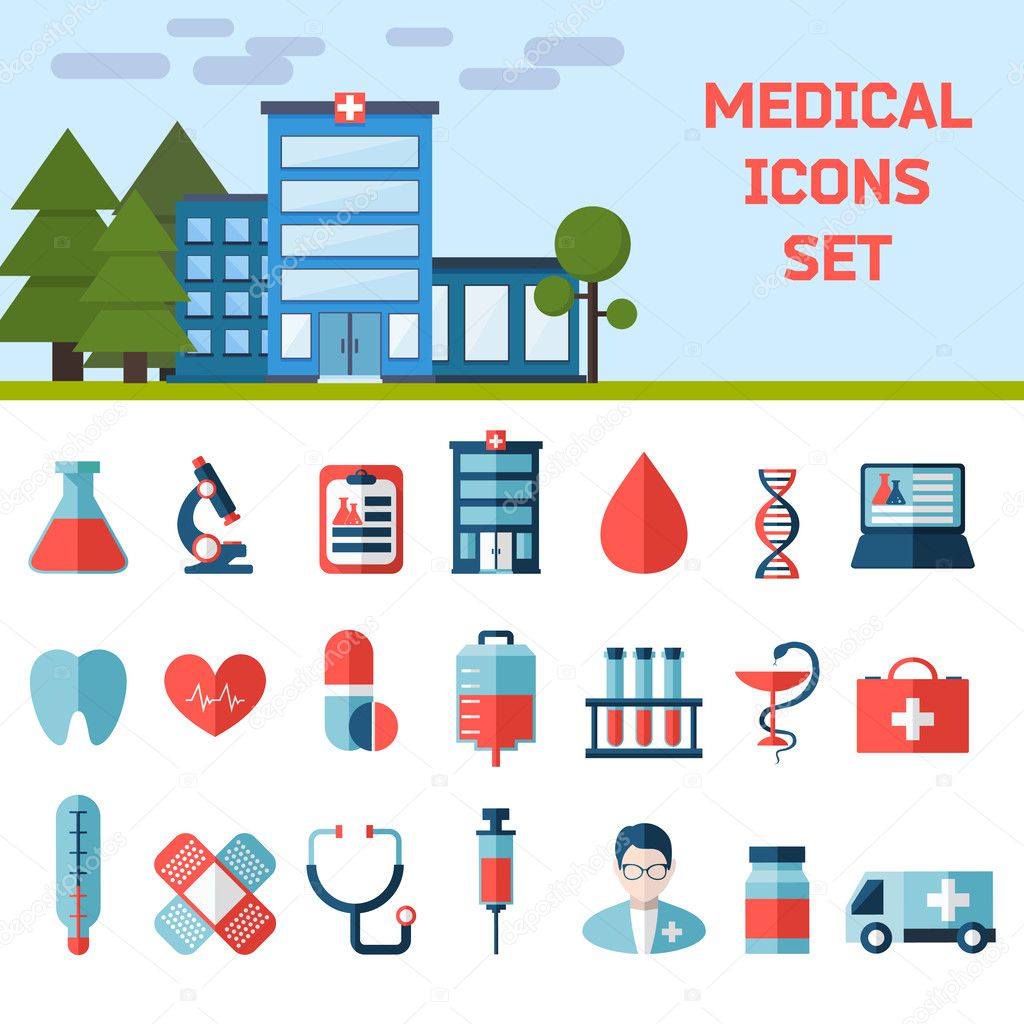 Medical Flat Infographic Background