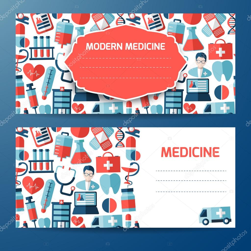 Template or cover design with medical elements