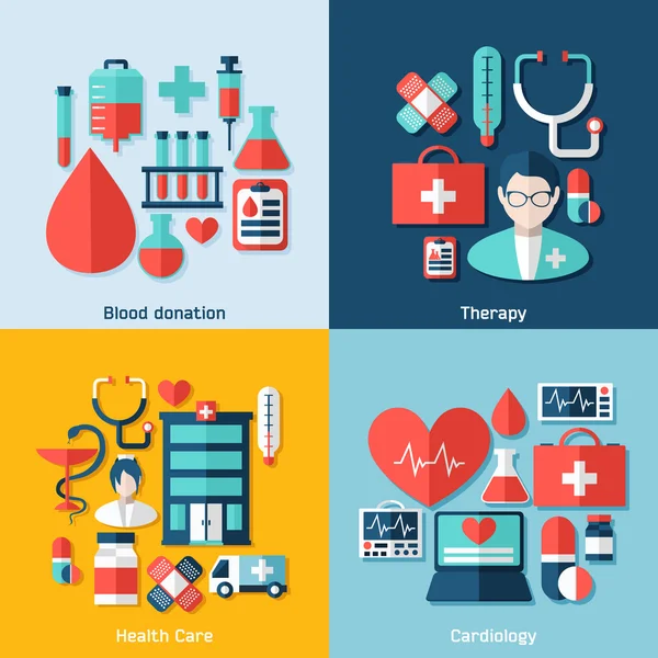Medizinisches Konzept mit infografischen Elementen — Stockvektor
