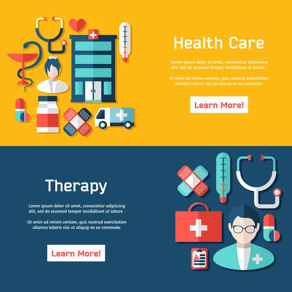 Medical brochure template for web or print. — Stock Vector