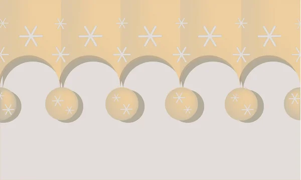 Рождественская гирлянда с шариками на новогодние открытки — стоковый вектор