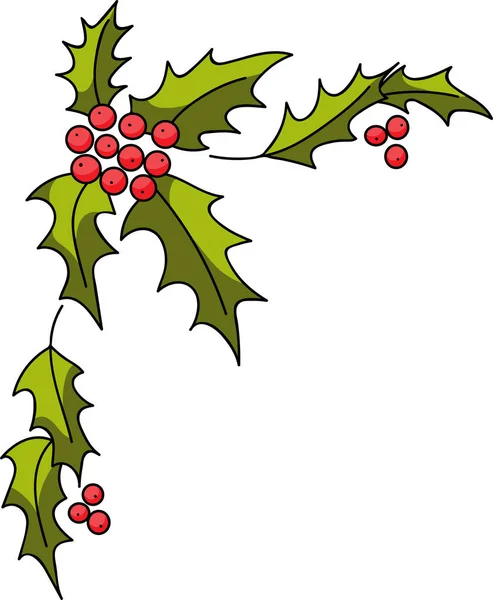 Різдвяний ягідний символ. новорічний подарунок, різдвяні прикраси — стоковий вектор