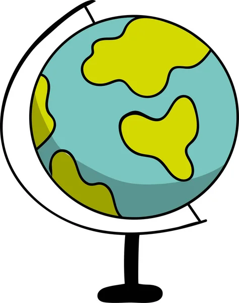 Kreslený legrační školní glóbus, geografický symbol, země — Stockový vektor