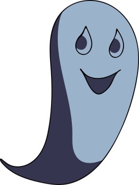 Cadılar Bayramı kartpostallarını süslemek için komik hayalet.