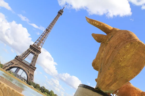 Frankrike. Til Paris. Eiffeltårnet . – stockfoto