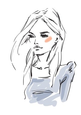 Genç güzel kadın.