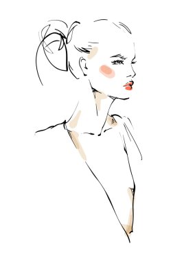 genç güzel kadın portresi