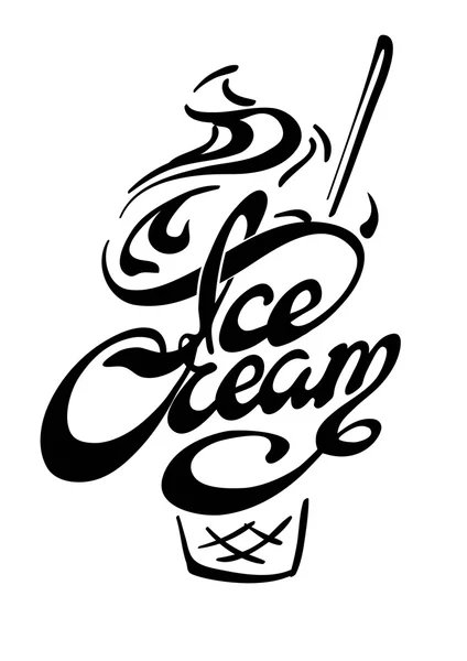 Tipografik poster. Dondurma