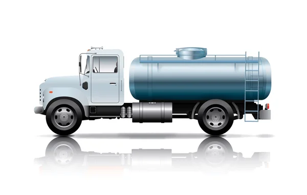 White tanker truck — Stock Vector