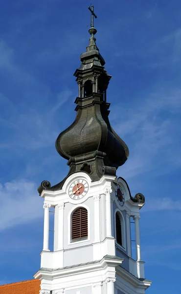 Tour Blanche Église Chrétienne Nom Glorieux Marie Dans Ville Croate — Photo