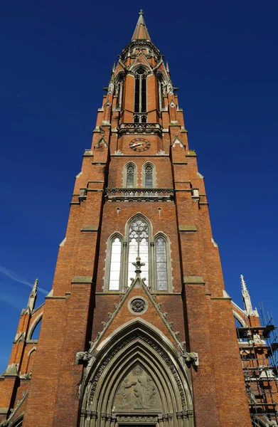 Tour Monumentale Église Catholique Saint Pierre Paul Dans Ville Croate — Photo