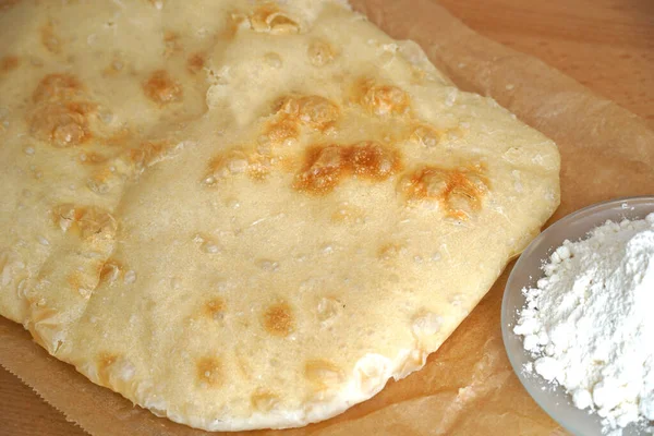 Leckerer Brotkuchen Aus Gesundem Dinkelmehl — Stockfoto