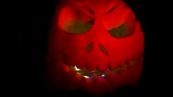 Calabaza Divertida Vacaciones Halloween — Vídeo de stock