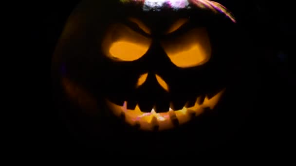 Citrouille Drôle Pendant Les Vacances Halloween — Video