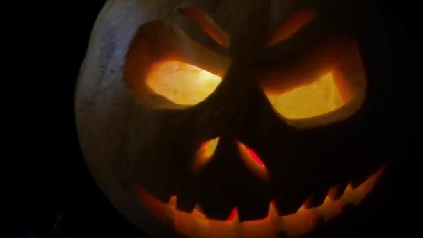 Забавная Тыква Хэллоуин — стоковое видео