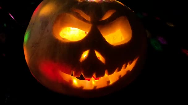 Calabaza Divertida Vacaciones Halloween — Vídeo de stock