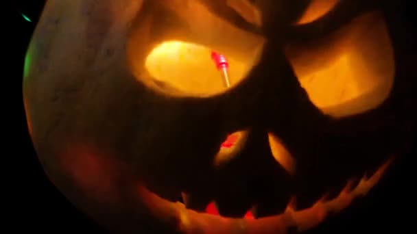 Zabawna Dynia Halloween Wakacje — Wideo stockowe