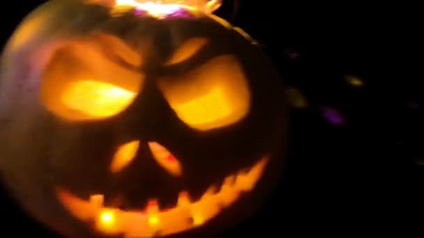 Calabaza Divertida Vacaciones Halloween — Vídeos de Stock