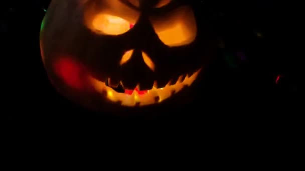 Funny Pumpkin Halloween Holiday — Stock Video