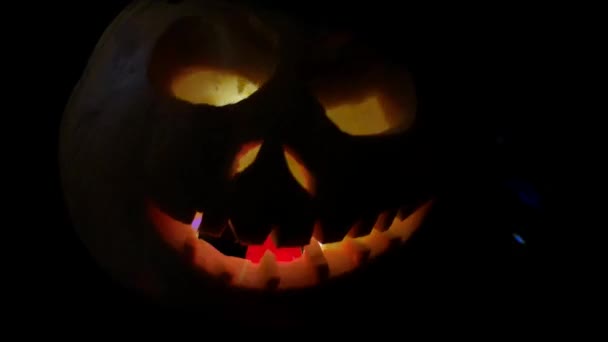Calabaza Divertida Vacaciones Halloween — Vídeo de stock