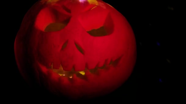 ハロウィンの休日に面白いカボチャ — ストック動画
