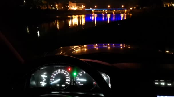 Paisaje Nocturno Desde Salón Suv — Vídeo de stock