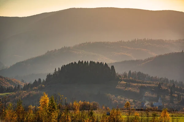 Őszi Kárpátok Tájai — Stock Fotó