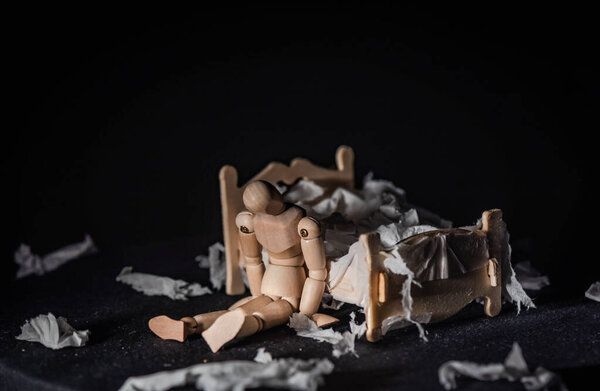 Metaphorical still life of the state of a person in despair