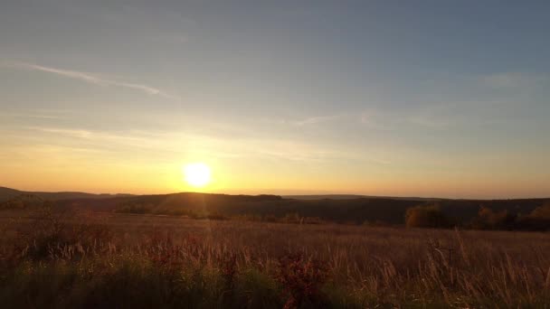 Zachód Słońca Timelapse Jesiennych Karpatach — Wideo stockowe