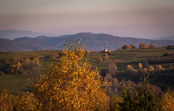 Landschaft Der Herbstlichen Karpaten — Stockfoto