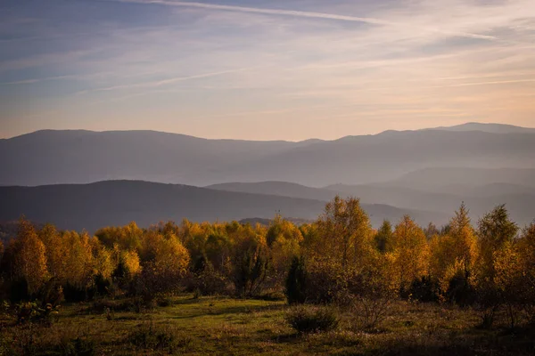 Ландшафт Осінніх Карпатських Гір — стокове фото