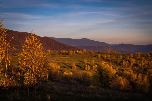 stock image Landscape of the autumn Carpathian mountains