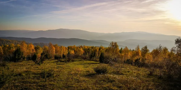 Ландшафт Осінніх Карпатських Гір — стокове фото