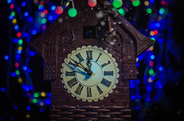Годинник Зозулі Святкових Прикрасах — стокове фото