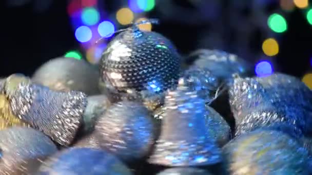 Slavnostní Výzdoba Vánocům Novému Roku — Stock video