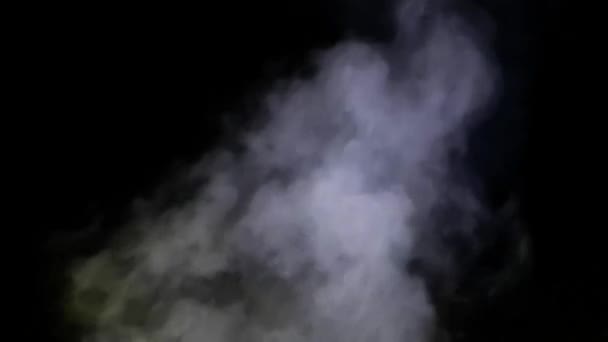 Gęsty Dym Nocnym Powietrzu — Wideo stockowe