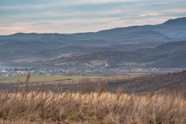 Paesaggio Rurale Alta Montagna Inverno — Foto Stock