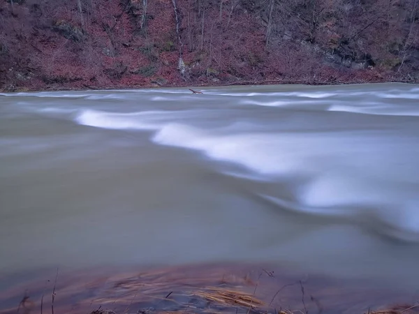 Full Flowing Mountain River Carpathian Mountains — Stock Photo, Image